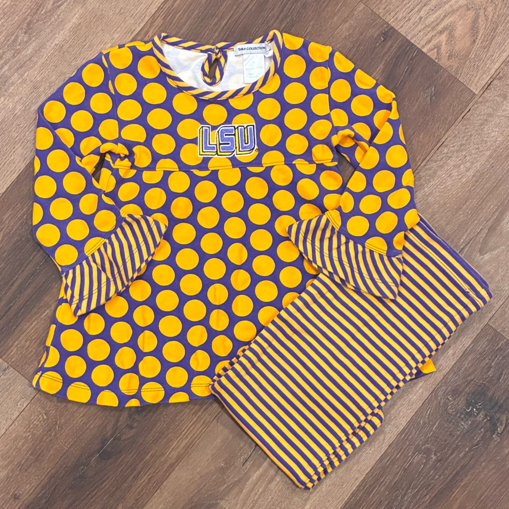 Tara Collection LSU Louisiana State University Two Piece Matching Set 5 Girl